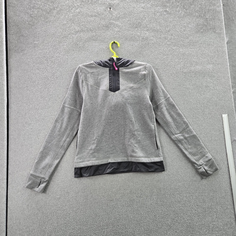 Ivivva Girls Hoodie 14 Gray Drills and Frills Quarter Zip Pullover READ